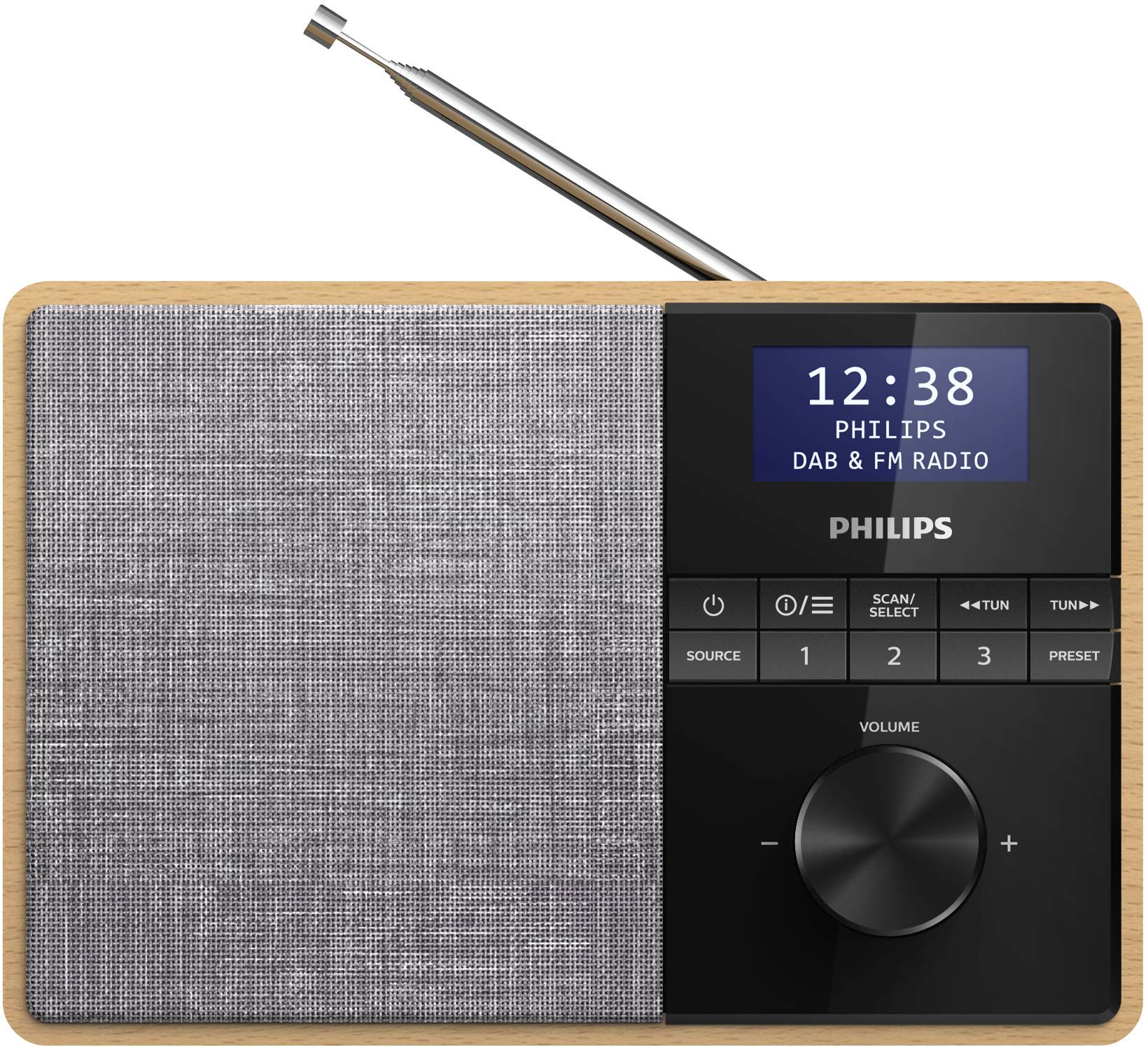Philips R5505 Küchenradio DAB+, DAB, UKW Bluetooth®, DAB+, UKW Braun, Grau