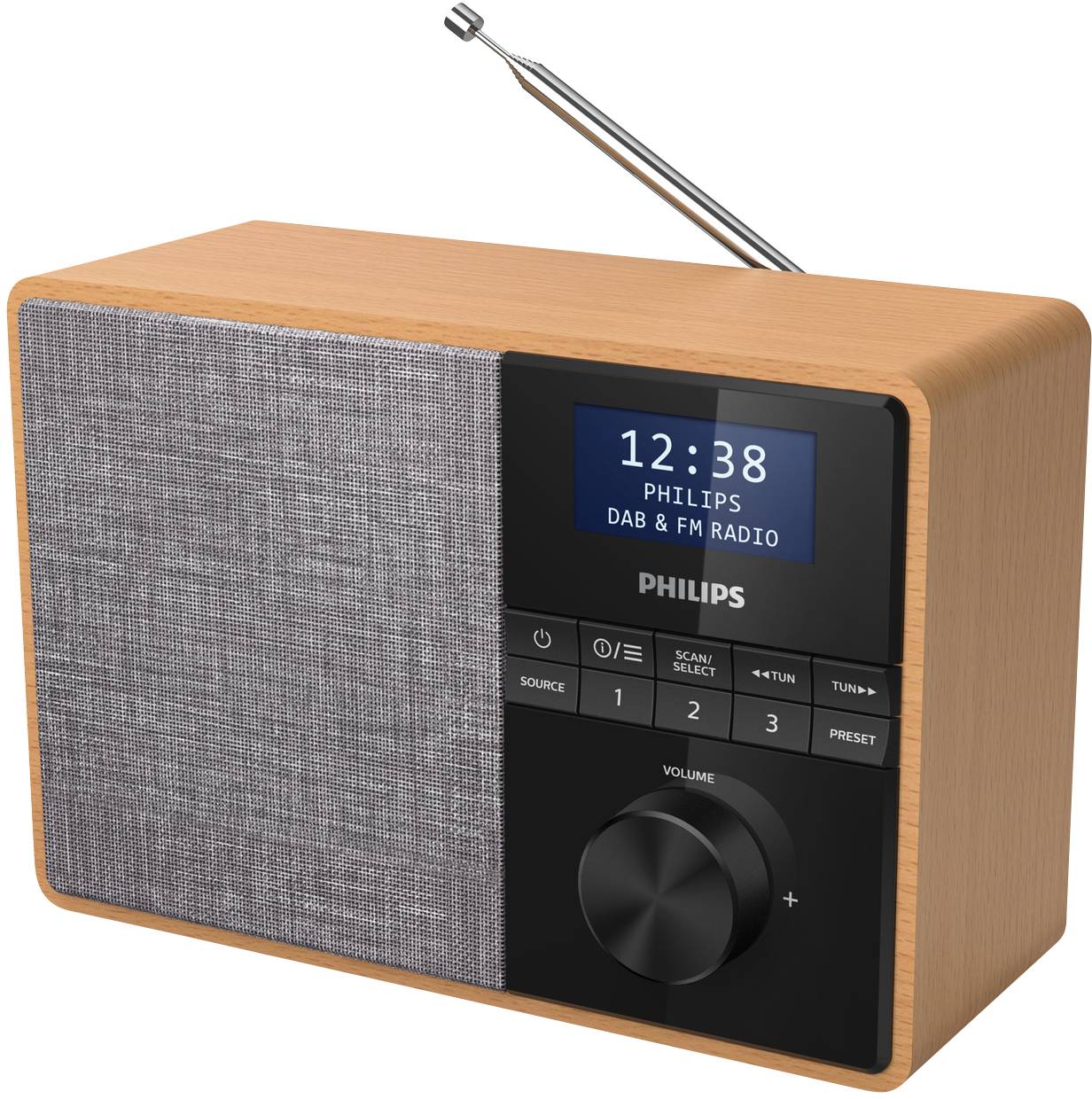 Philips R5505 Küchenradio DAB+, DAB, UKW Bluetooth®, DAB+, UKW Braun, Grau