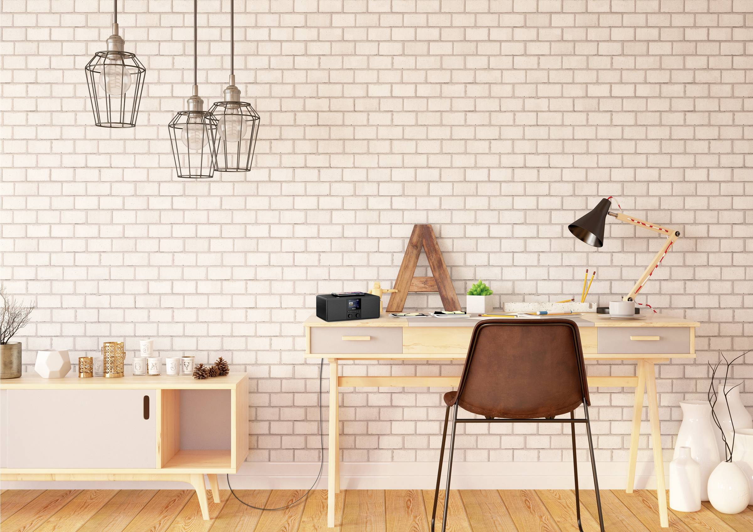 Philips R8805 Internet Radiowecker Internet, DAB+, DAB, UKW Bluetooth®, Internetradio, UKW Akku-Ladefunktion, Spotify Schwarz