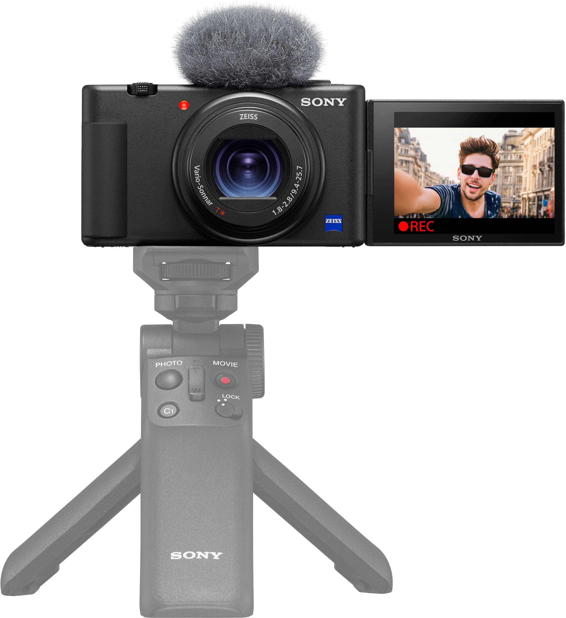 Sony ZV-1 Digitalkamera 20.1 Megapixel Opt. Zoom: 2.7 x Schwarz inkl. Akku 4K-Video, Klappbares Display