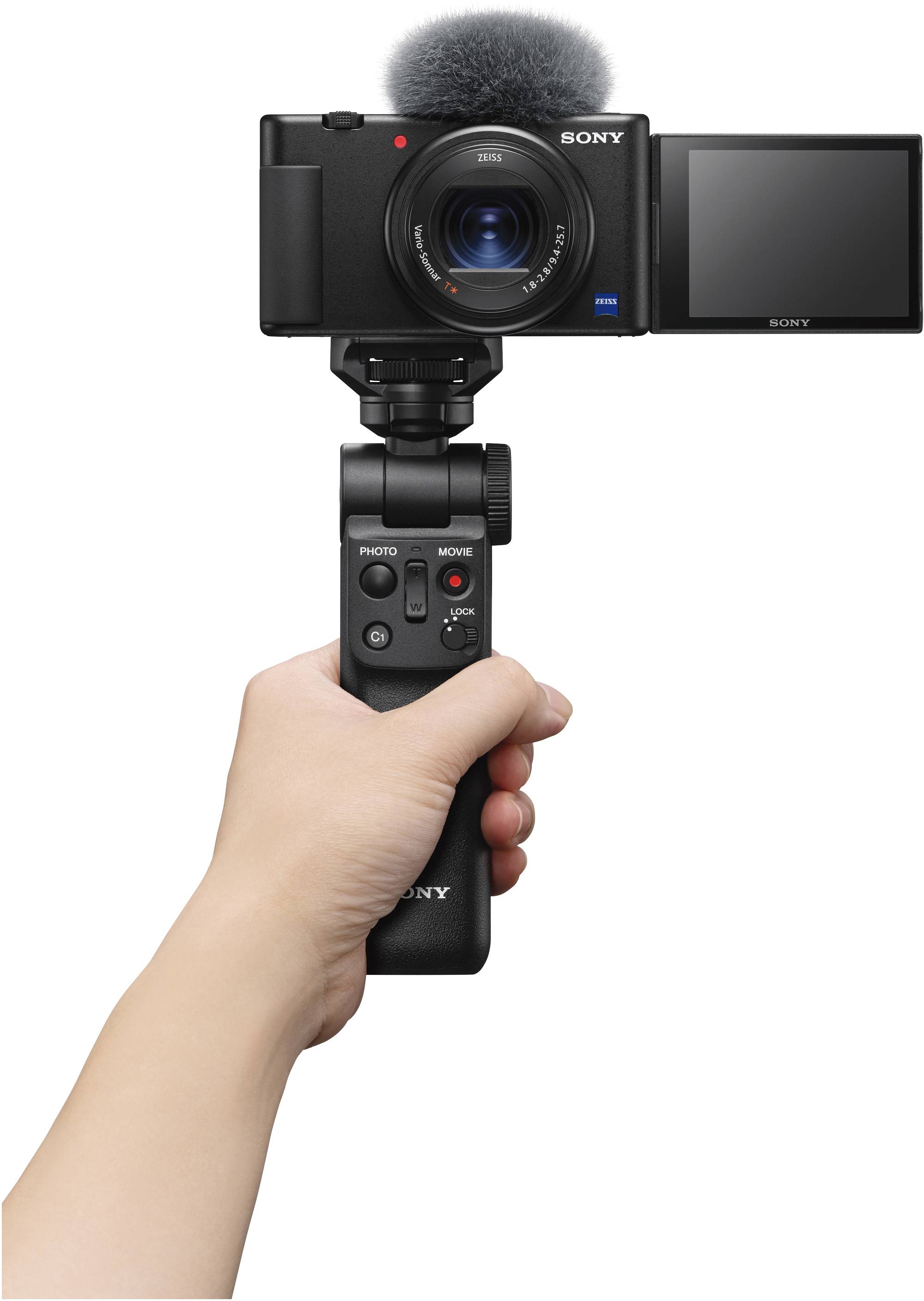 Sony ZV-1 Digitalkamera 20.1 Megapixel Opt. Zoom: 2.7 x Schwarz inkl. Akku 4K-Video, Klappbares Display