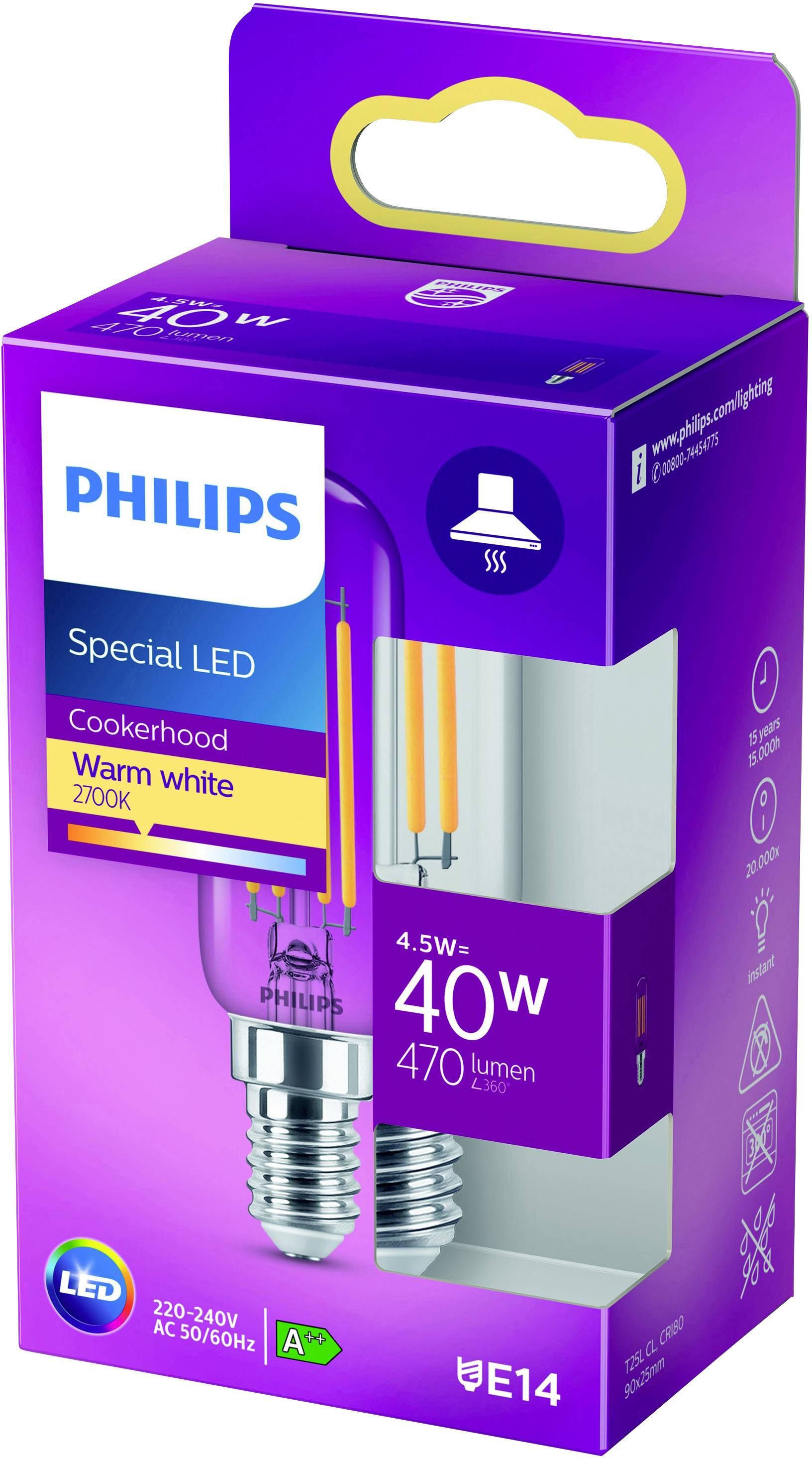 Philips LED 78335800 LED EEK F (A - G) 4.5W = 40W (Ø x L) 2.5cm x 9cm 1St.