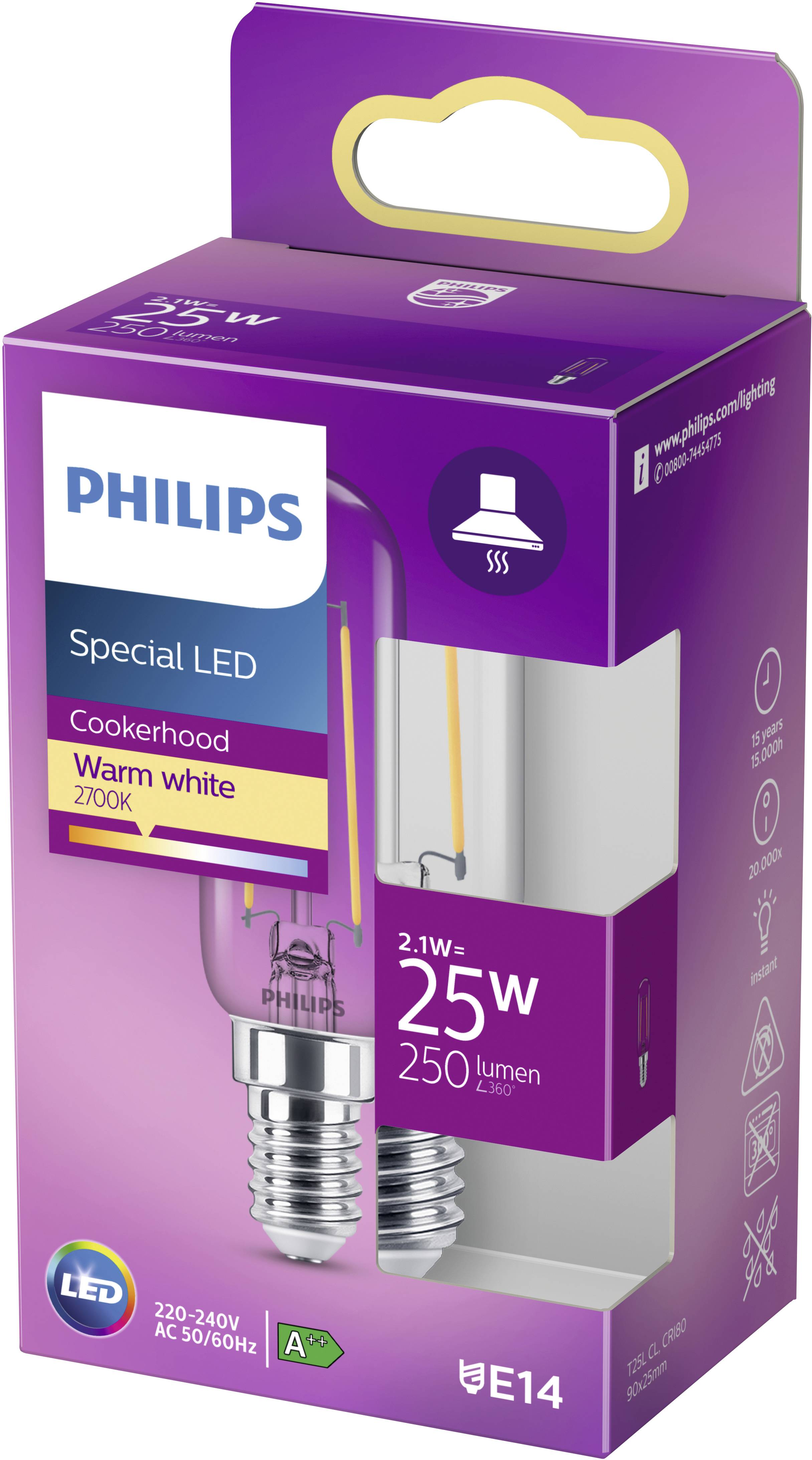 Philips LED 78333400 LED EEK E (A - G) 2.1W = 25W (Ø x L) 2.5cm x 9cm 1St.