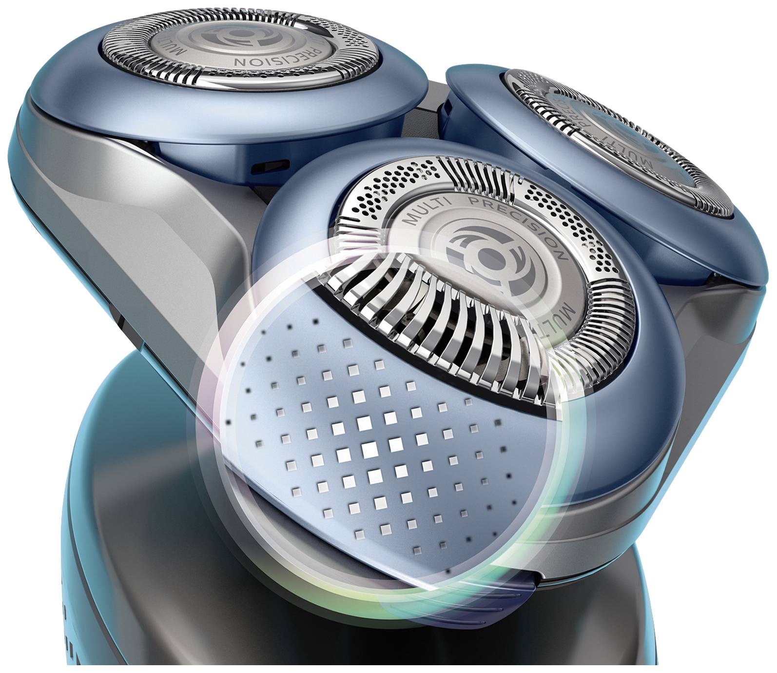 Philips S6640/44 Series 6000 Rotationsrasierer Schwarz, Blau