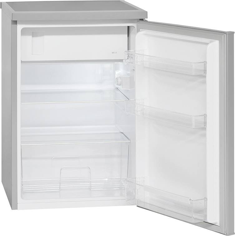 Bomann KS 2184.1 ix-look Kühlschrank EEK: E (A - G) 119 l Standgerät Edelstahl-Optik