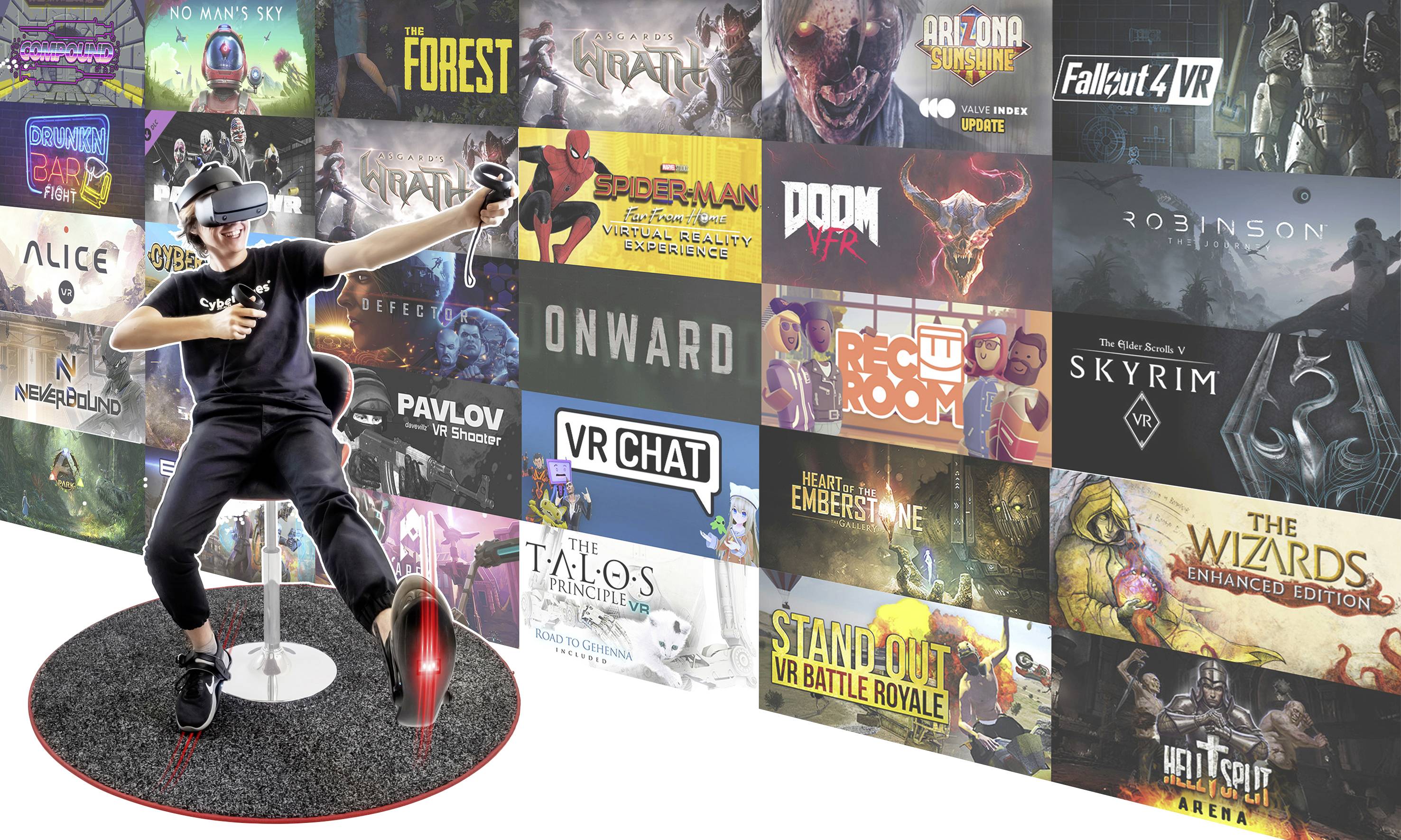 Cybershoes 2000-L Virtual Reality Bewegungsunterstützung  Schwarz