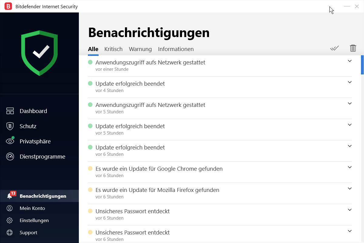 BitDefender Total Security 10 Geräte/18 Monate Windows, Mac, iOS, Android Antivirus