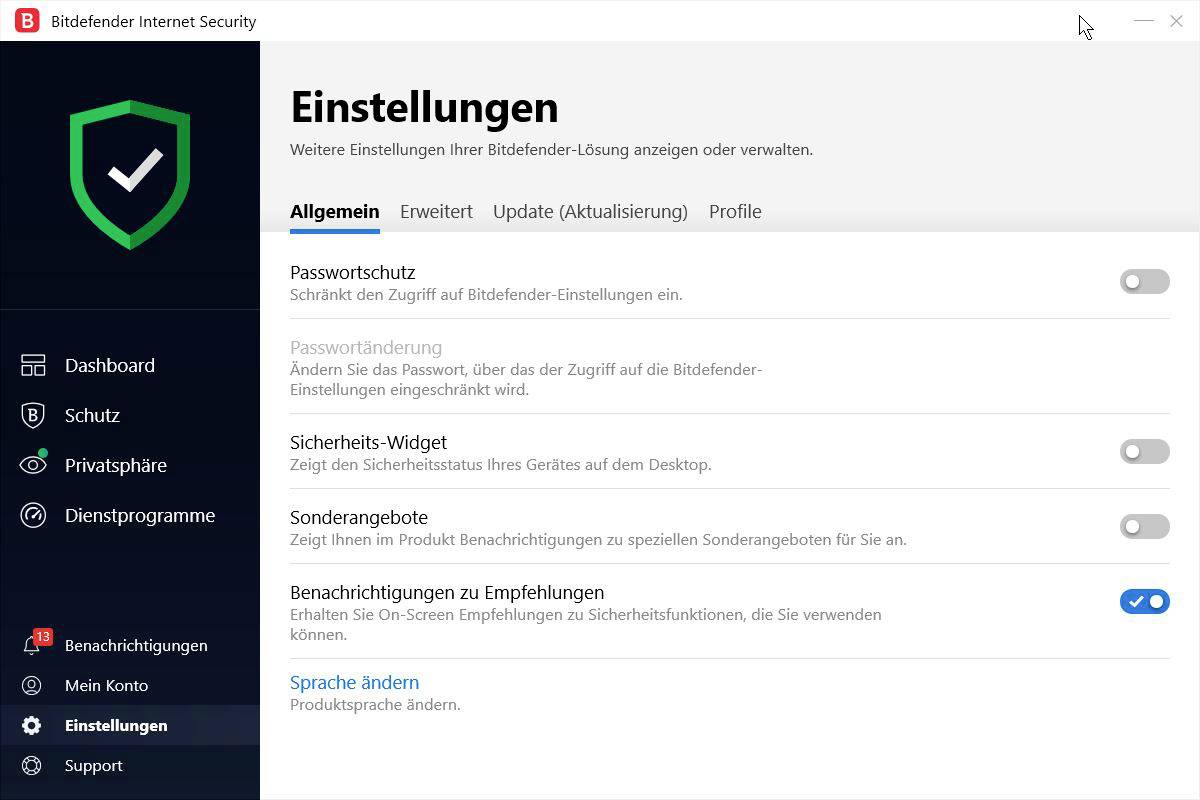 BitDefender Total Security 10 Geräte/18 Monate Windows, Mac, iOS, Android Antivirus