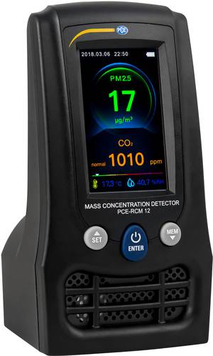 PCE Instruments Feinstaub-Messgerät PCE-RCM 12 CO2, Temperatur, Luftfeuchtigkeit