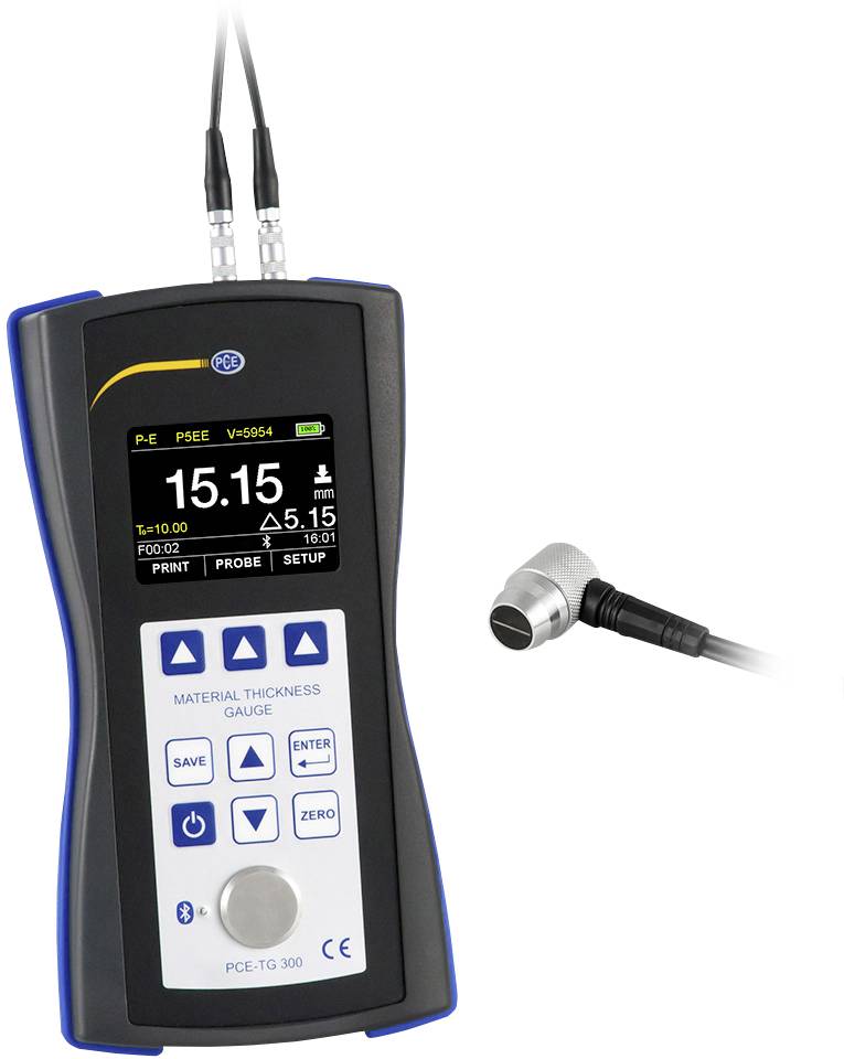 PCE Instruments PCE-TG 300 Materialdicken-Messgerät 0.65 - 600 mm kalibriert (ISO)