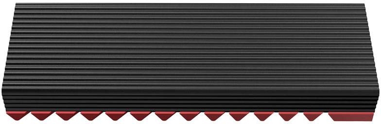 Jonsbo M.2-3 RED Computer Kühlkomponente Solid-State-Laufwerk Kühlkörper 1 Stück(e) Schwarz