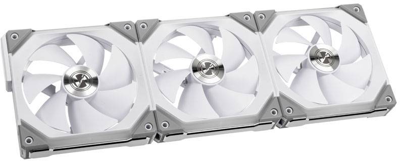 Lian Li UNI FAN SL120 RGB PWM PC-Gehäuse-Lüfter Weiß, RGB (B x H x T) 122.8 x 25 x 122.4mm inkl. LED-Beleuchtung