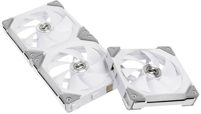 Lian Li UNI FAN SL120 RGB PWM PC-Gehäuse-Lüfter Weiß, RGB (B x H x T) 122.8 x 25 x 122.4mm inkl. LED-Beleuchtung