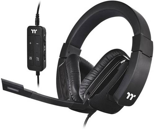 Thermaltake SHOCK XT 7.1 Gaming Headset 3.5mm Klinke, USB Stereo Over Ear Schwarz