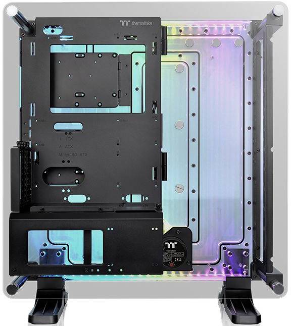 Thermaltake DistroCase™ 350P Tower PC-Gehäuse Schwarz Seitenfenster, Für AIO Wasserkühlung geeignet