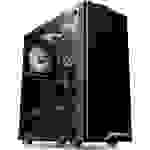 Thermaltake H100 TG Midi-Tower PC-Gehäuse Schwarz 1 vorinstallierter Lüfter, Seitenfenster