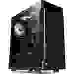Thermaltake H200 TG RGB Midi-Tower PC-Gehäuse Schwarz Integrierte Beleuchtung, 1 vorinstallierter L