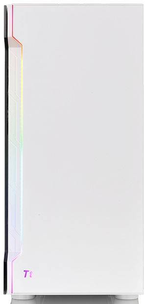 Thermaltake H200 TG Snow RGB Midi-Tower PC-Gehäuse Weiß Integrierte Beleuchtung, 1 vorinstallierter Lüfter, Seitenfenster
