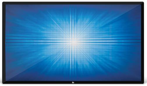 Ein Display zeigt ein blaues Lichtmuster, das aus der Mitte herausstrahlt.