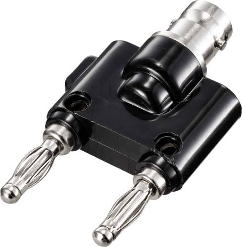 TRU COMPONENTS Adapterstecker BNC-Buchse - Lamellenstecker 4 mm gerade Schwarz