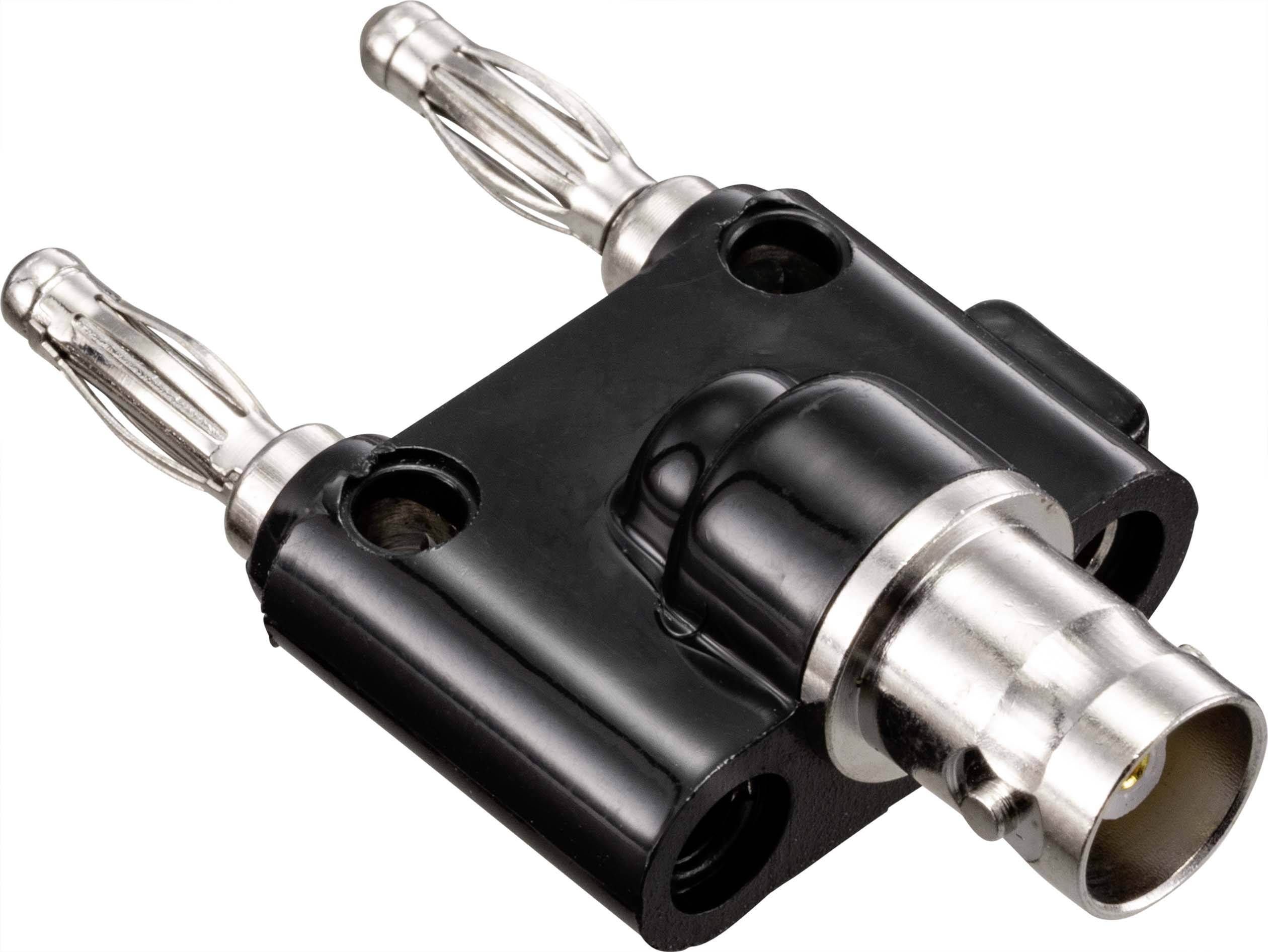 TRU COMPONENTS Adapterstecker BNC-Buchse - Lamellenstecker 4mm gerade Schwarz