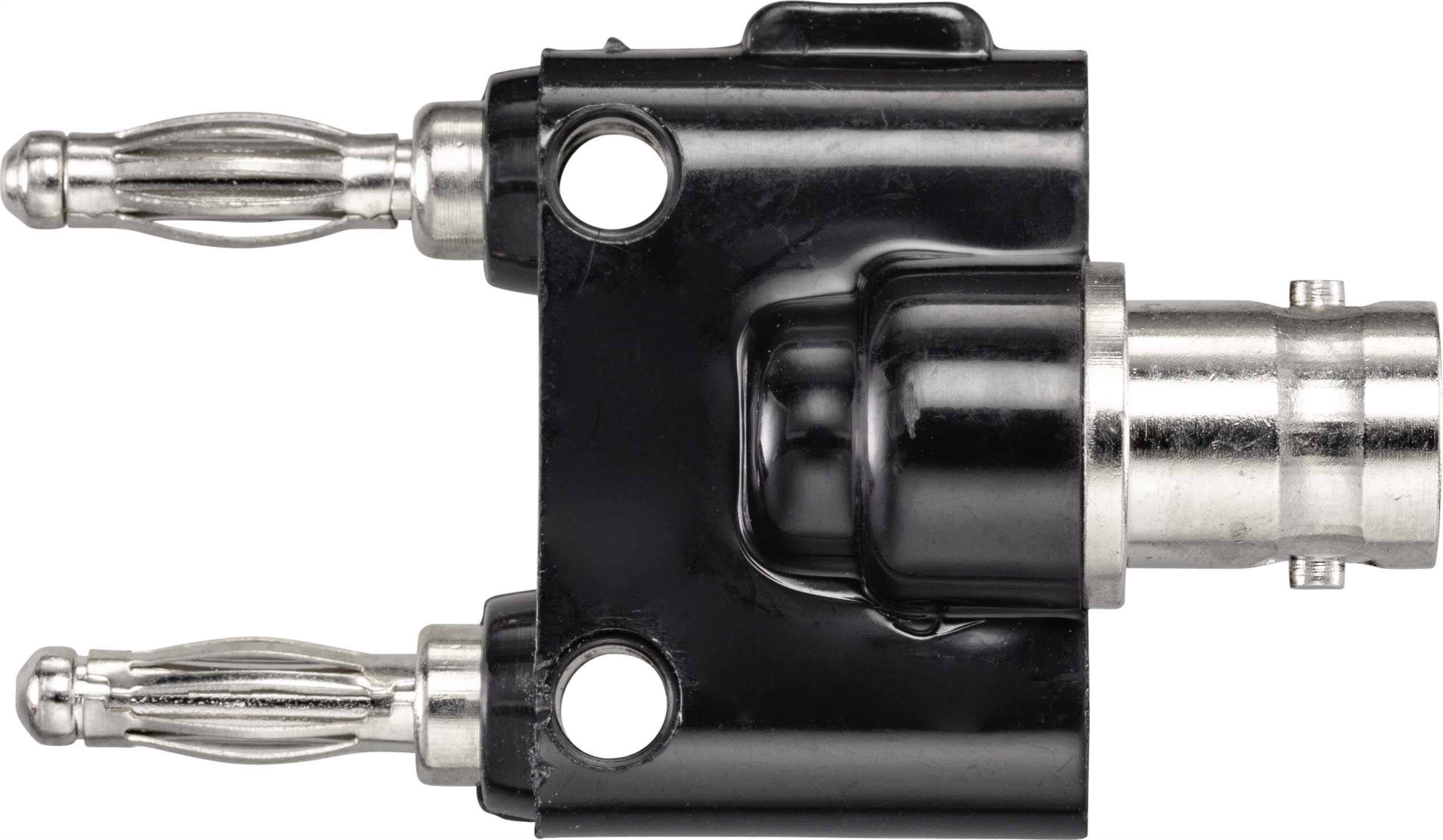 TRU COMPONENTS Adapterstecker BNC-Buchse - Lamellenstecker 4mm gerade Schwarz