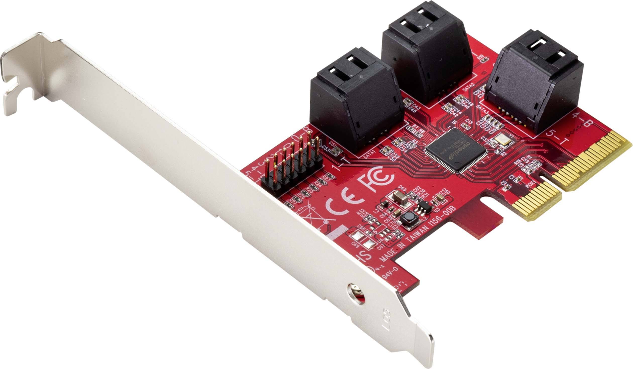 Renkforce RF-4599662 6 Port SATA Controller PCIe x4 Passend für (SSD): SATA SSD inkl. Low-Profile Slotblech