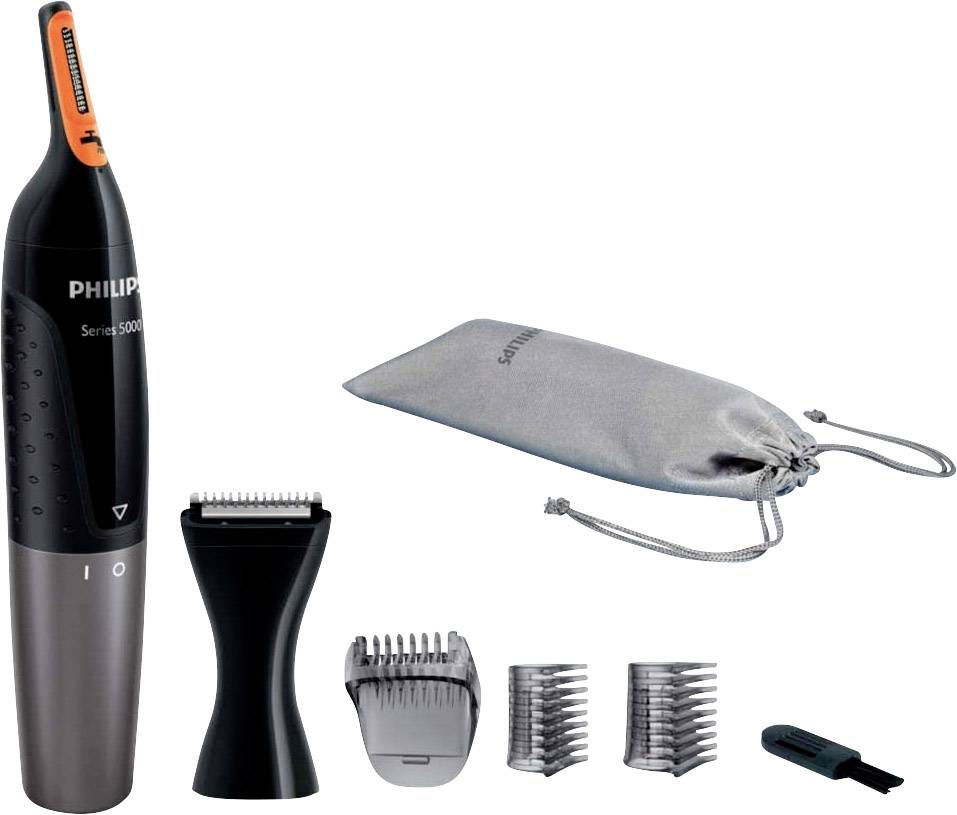 Philips NT5176/16 serie5000 Ohr-, Nasenhaartrimmer Schwarz, Grau, Orange