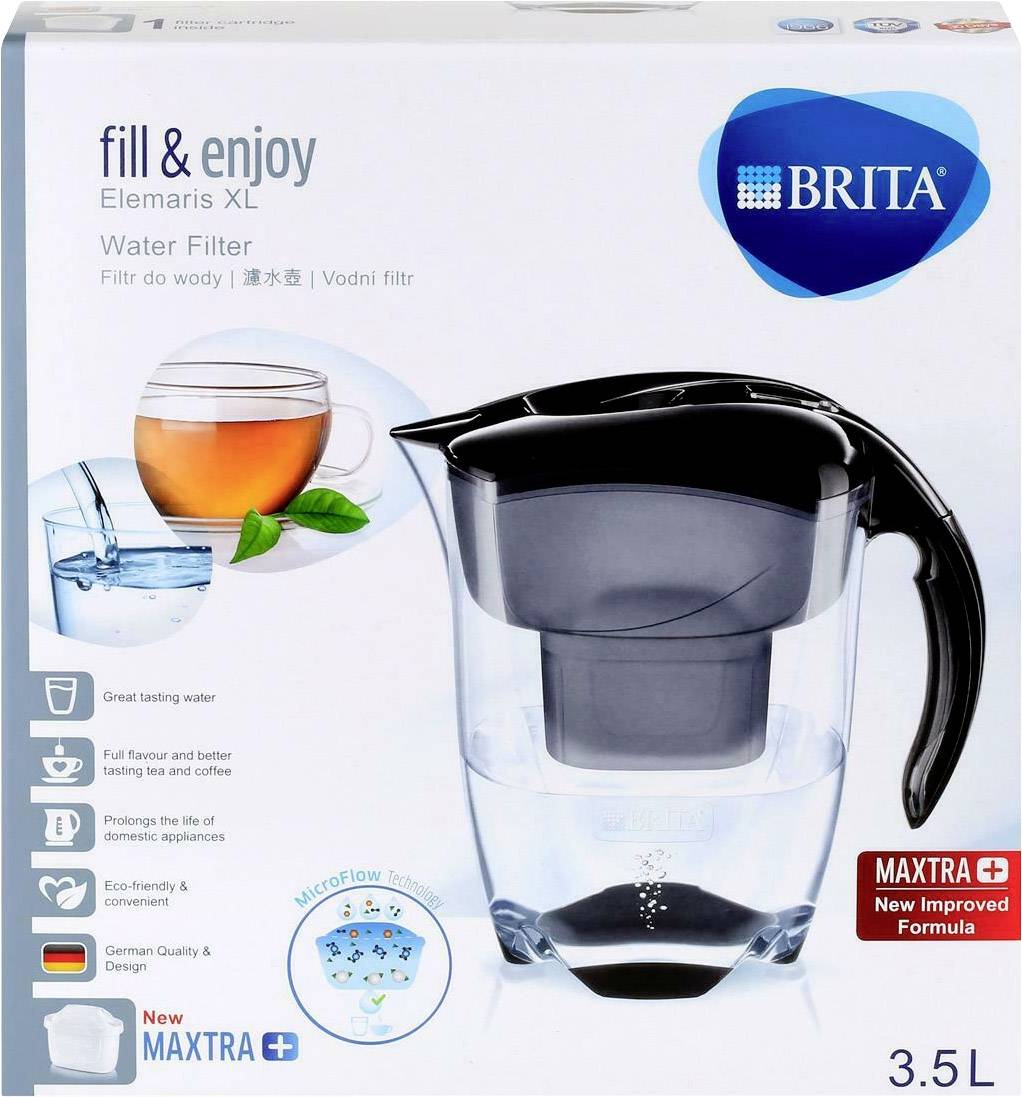 Brita Elemaris XL 1039948 Wasserfilter, Filterkartusche 3.5 l Weiß