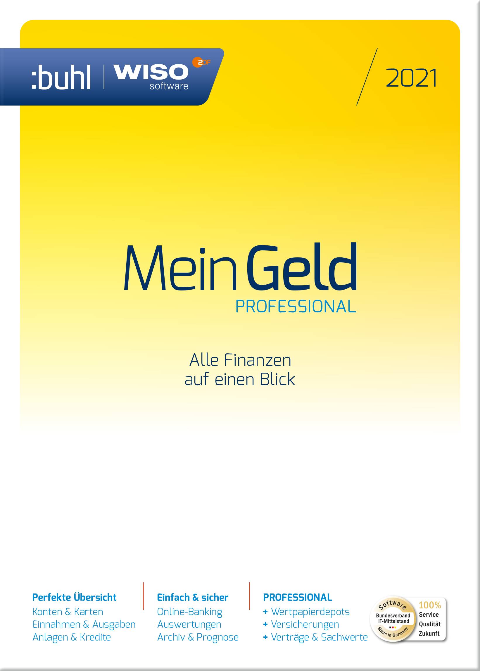 WISO Mein Geld Professional 2021 Vollversion, 1 Lizenz Windows Finanz-Software