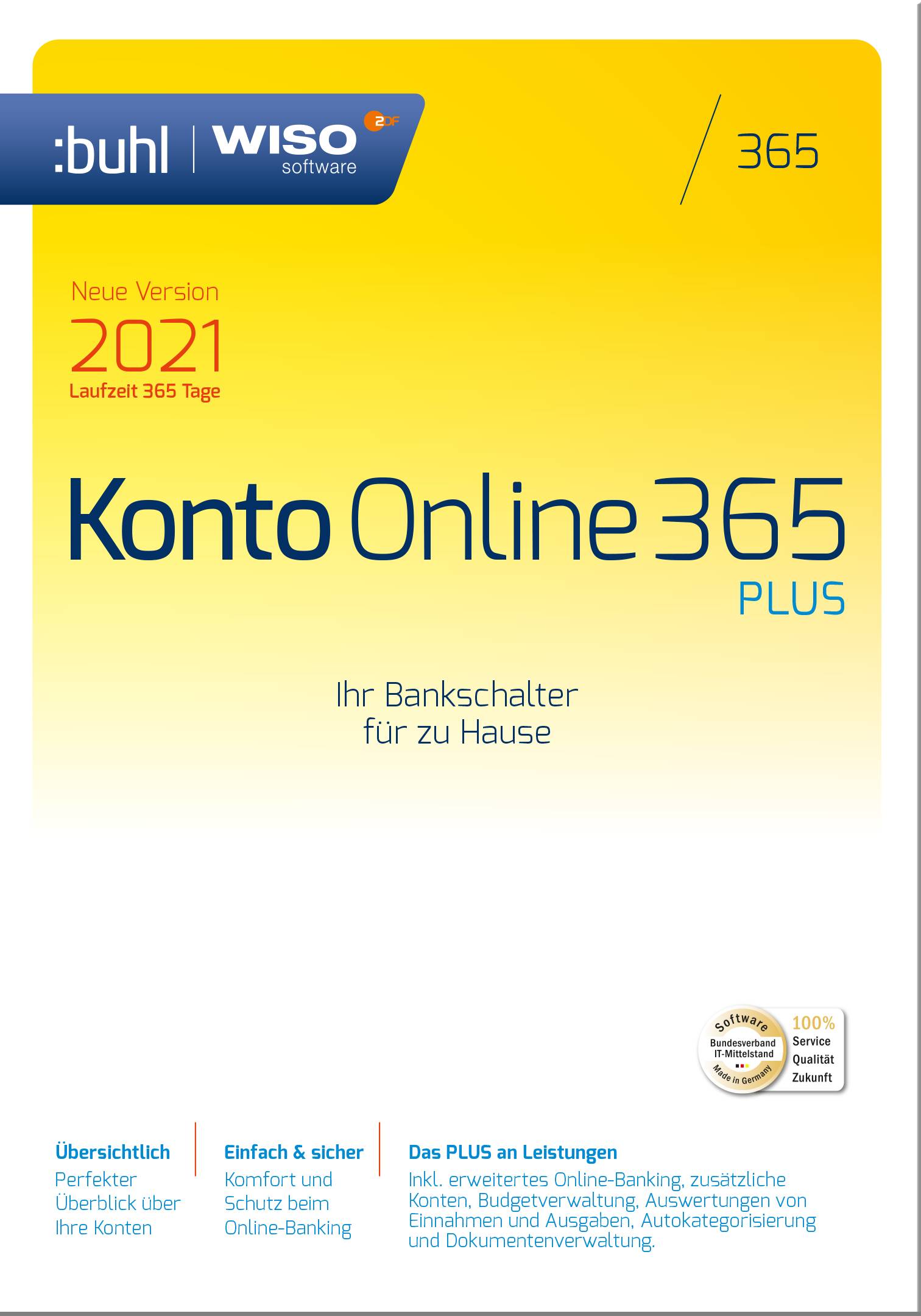 WISO Konto Online Plus 365 Jahreslizenz, 1 Lizenz Windows Finanz-Software