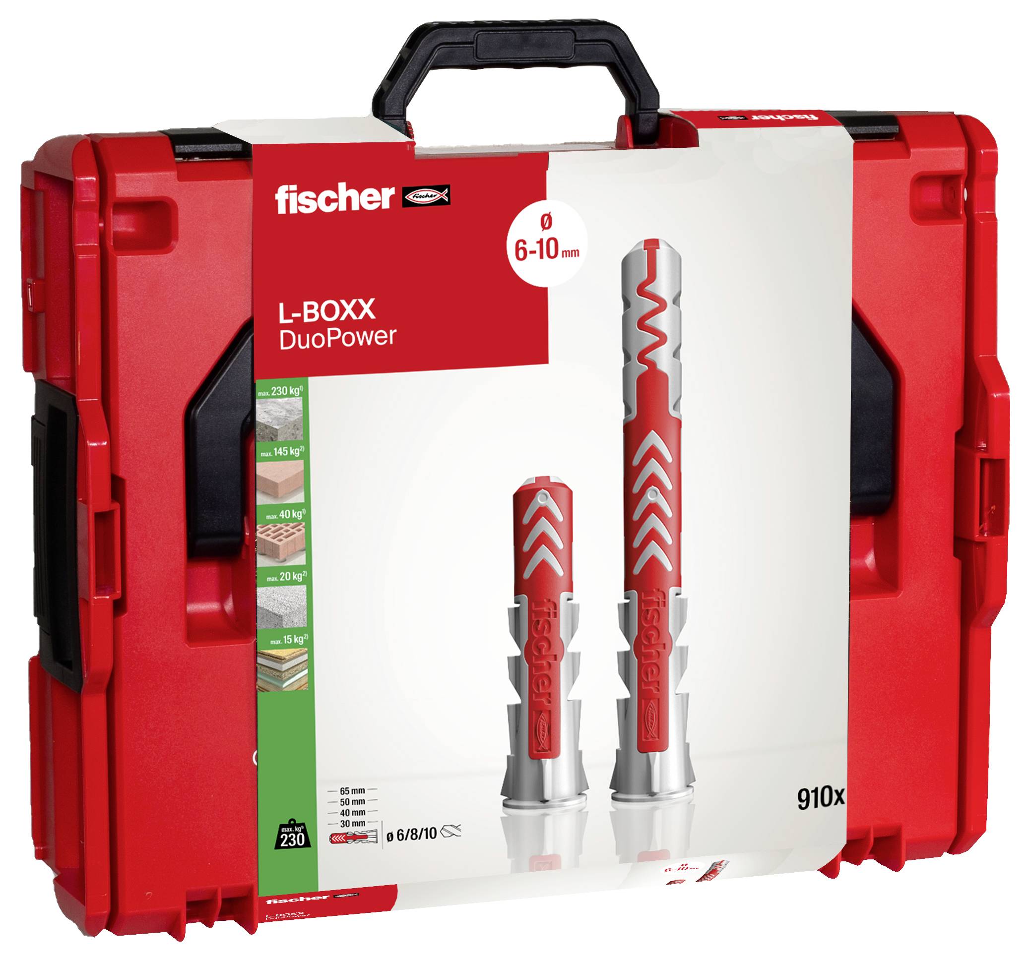Fischer 558627 DUOPOWER Dübel-Sortimentsbox 910 Teile