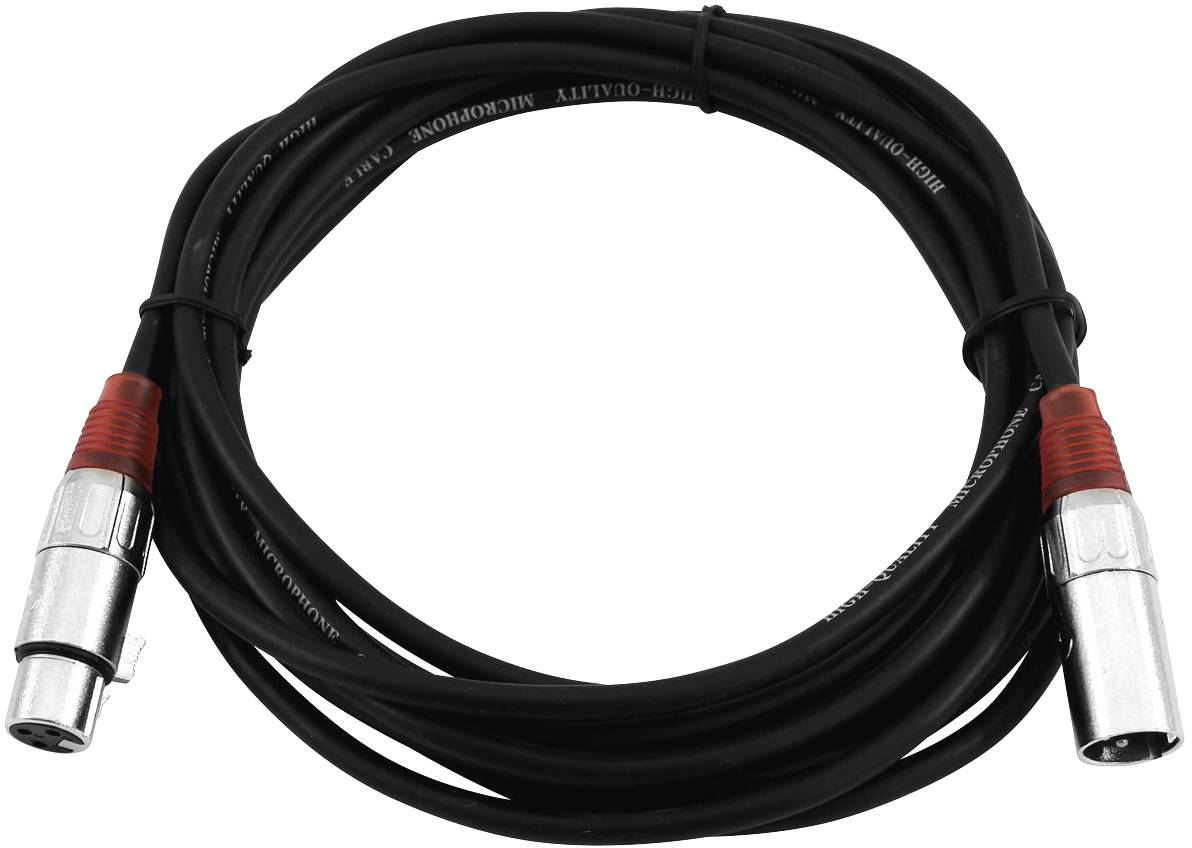 Omnitronic 3022047R XLR Verbindungskabel [1x XLR-Stecker 3 polig - 1x XLR-Buchse 3 polig] 3.00m Schwarz
