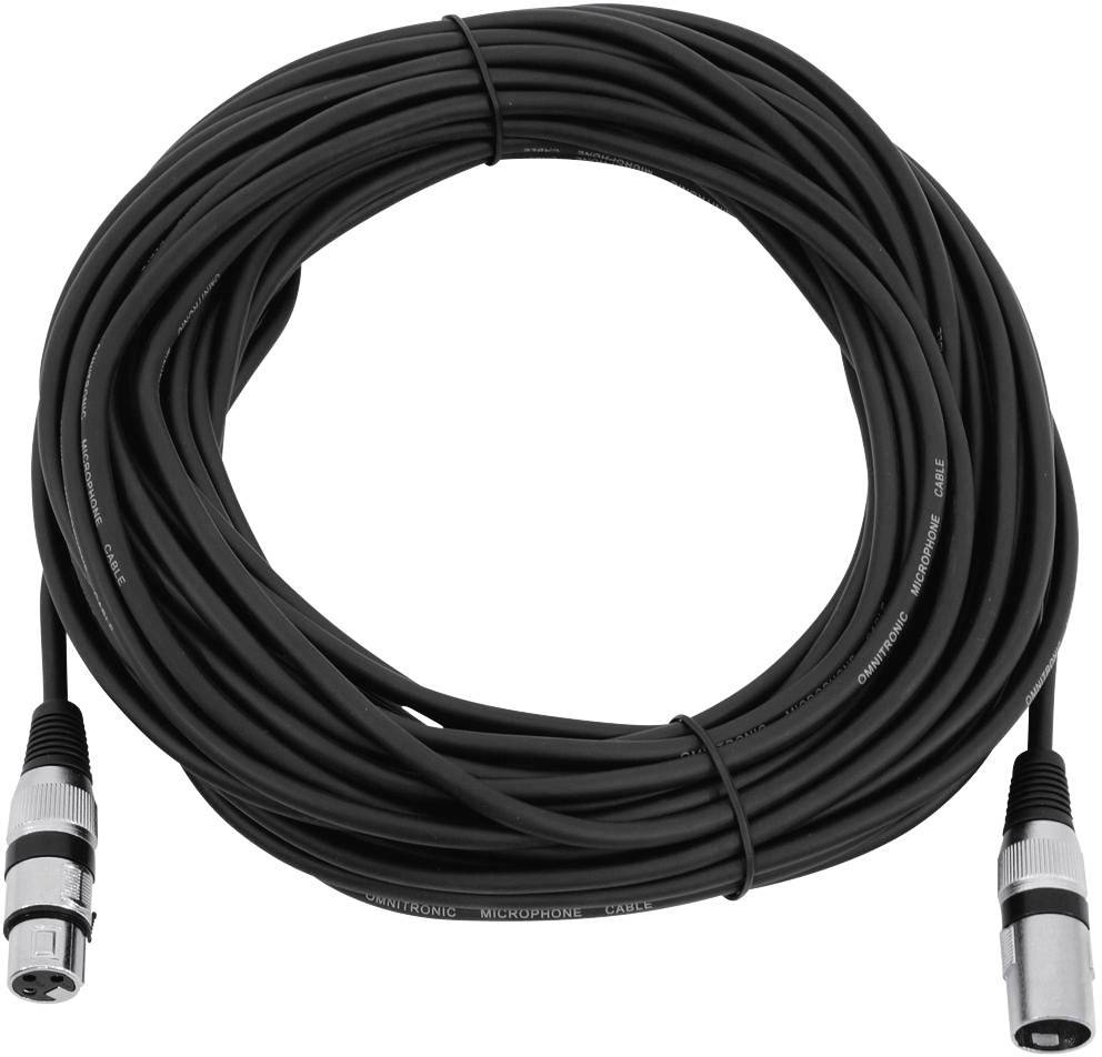Omnitronic 3022058N XLR Verbindungskabel [1x XLR-Stecker 3 polig - 1x XLR-Buchse 3 polig] 20.00 m S