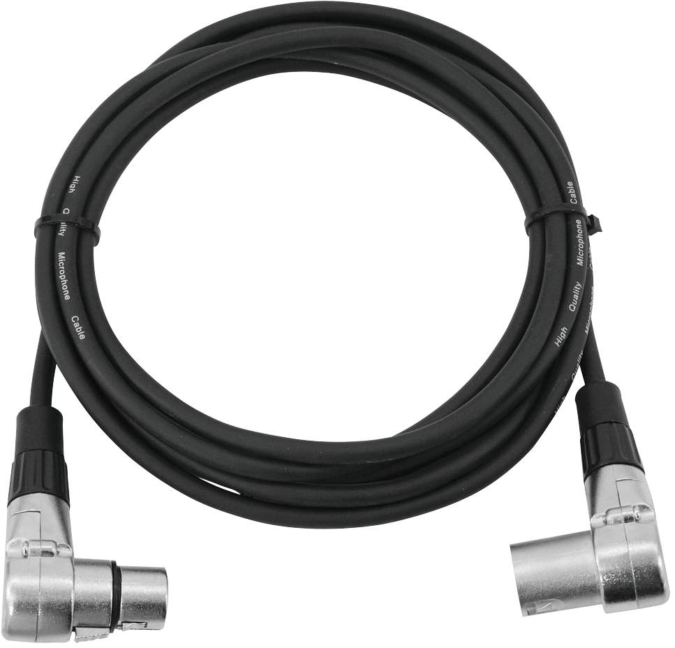 Omnitronic 30220632 XLR Verbindungskabel [1x XLR-Stecker 3 polig - 1x XLR-Buchse 3 polig] 3.00m Schwarz