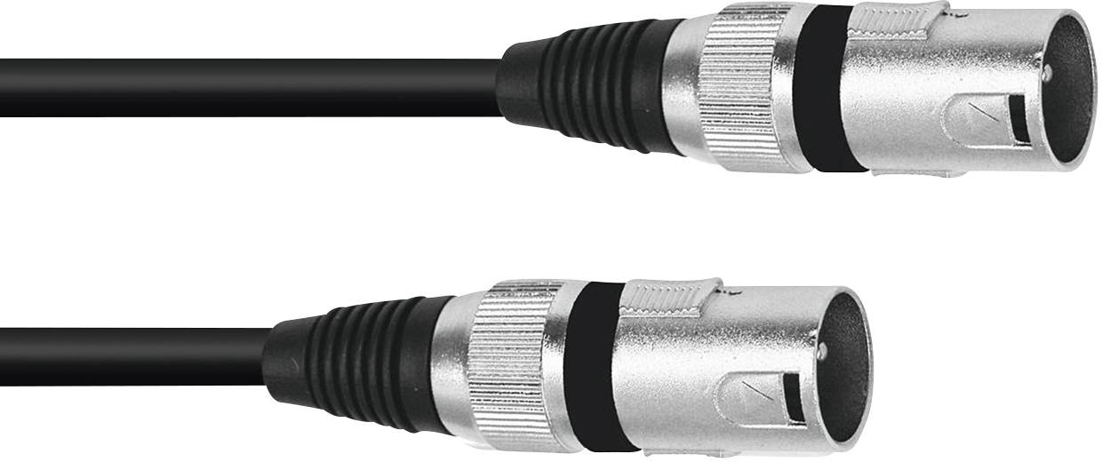 Omnitronic 3022075A XLR Adapterkabel [1x XLR-Stecker 3 polig - 1x XLR-Stecker 3 polig] 0.20 m Schwa