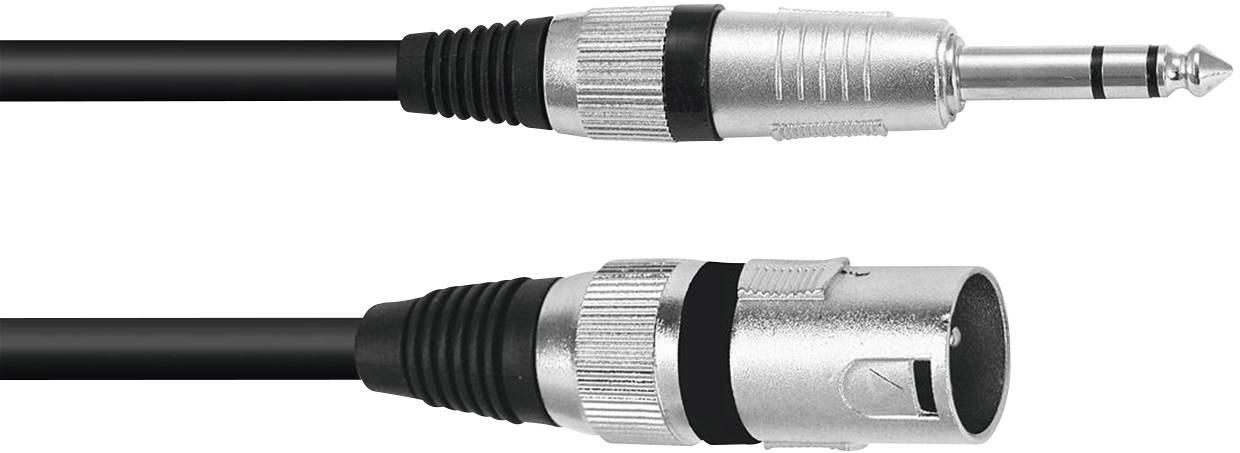 Omnitronic 3022075E XLR Adapterkabel [1x XLR-Stecker 3 polig - 1x Klinkenstecker 6.3 mm (stereo)] 0