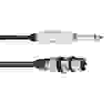 Omnitronic 30225170 XLR Adapterkabel [1x XLR-Buchse 3 polig - 1x Klinkenstecker 6.3mm (mono)] 5.00m Schwarz