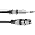 Omnitronic 30225180 XLR Adapterkabel [1x XLR-Buchse 3 polig - 1x Klinkenstecker 6.3mm (stereo)] 0.90m Schwarz