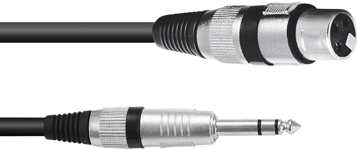 Omnitronic 30225195 XLR Adapterkabel [1x XLR-Stecker 3 polig - 1x Klinkenstecker 6.3 mm (stereo)] 0