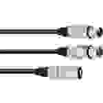 Omnitronic 30225207 XLR Adapterkabel [1x XLR-Stecker 3 polig - 2x XLR-Buchse 3 polig] 0.50 m Schwar