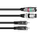 Omnitronic 3022522E XLR Câble adaptateur [2x XLR mâle 3 pôles - 2x Cinch-RCA mâle] 6.00 m noir
