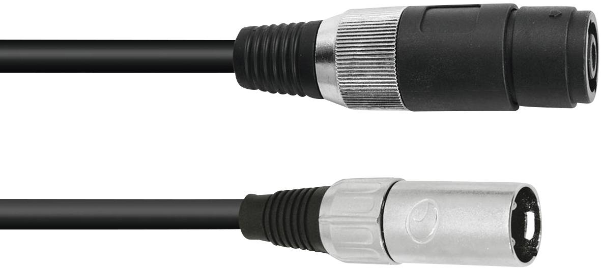Omnitronic 30225590 XLR Adapterkabel [1x Lautsprecherkupplung - 1x XLR-Stecker 3 polig] 1.00m Schwarz