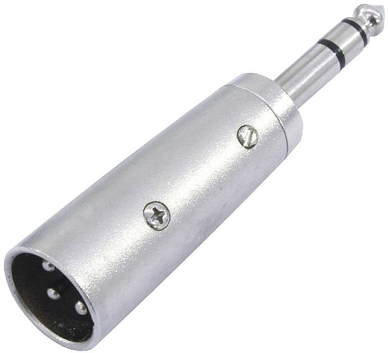 Omnitronic 30226455 XLR Adapter [1x XLR-Stecker 3 polig - 1x Klinkenstecker 6.3 mm (stereo)] Silber