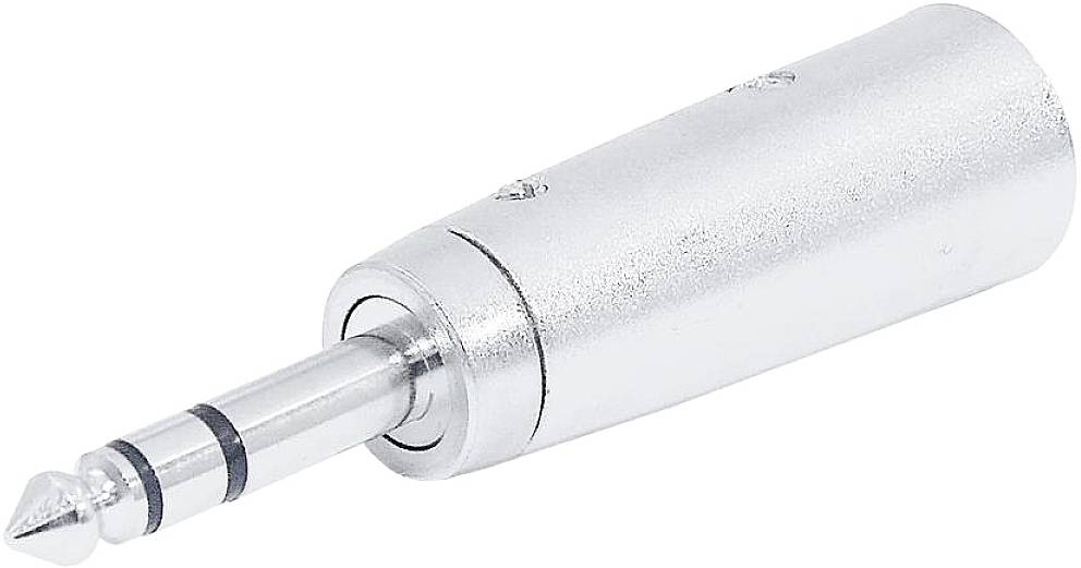 Omnitronic 30226455 XLR Adapter [1x XLR-Stecker 3 polig - 1x Klinkenstecker 6.3 mm (stereo)] Silber