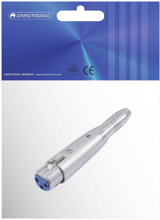 Omnitronic 30226555 XLR Adapter [1x XLR-Buchse 3 polig - 1x Klinkenbuchse 6.3mm (stereo)]