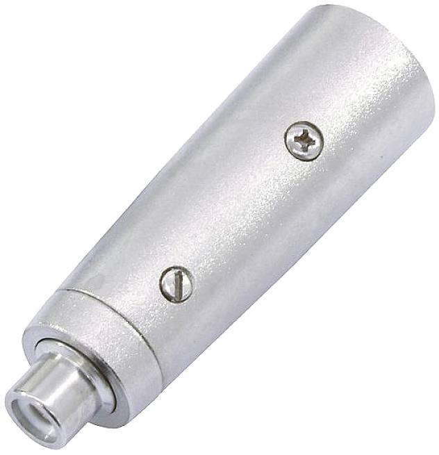 Omnitronic 30226566 XLR Adapter [1x Cinch-Buchse - 1x XLR-Stecker 3 polig] Silber