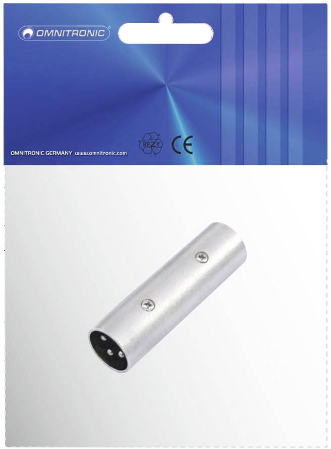 Omnitronic 30226570 XLR Adapter [1x XLR-Stecker 3 polig - 1x XLR-Stecker 3 polig]