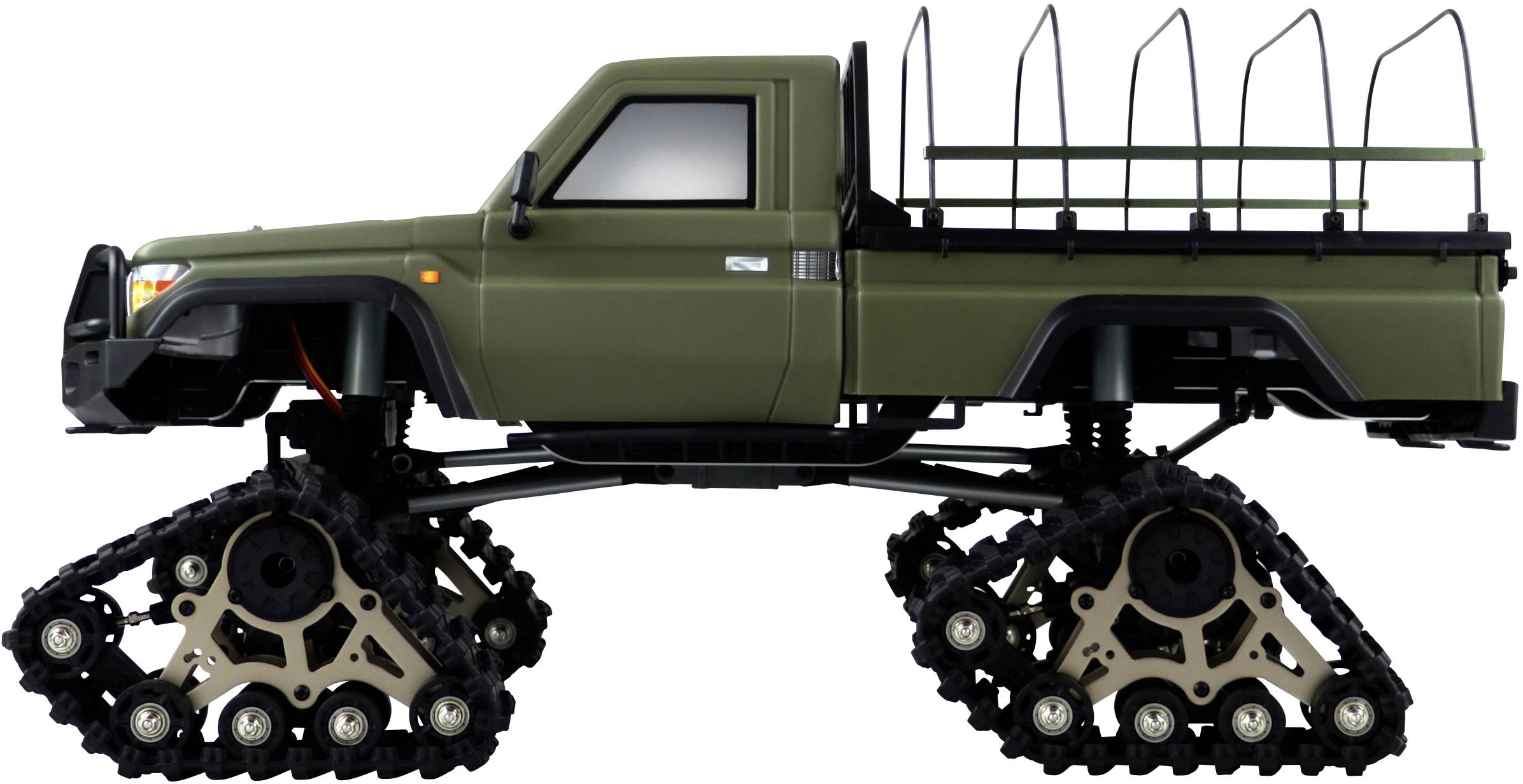 Amewi AMXRock RCX10BTS Scale Crawler Pick-Up mattgrün 1:10, RTR Brushed 1:10 RC Modellauto Elektro Crawler RtR 2,4 GHz