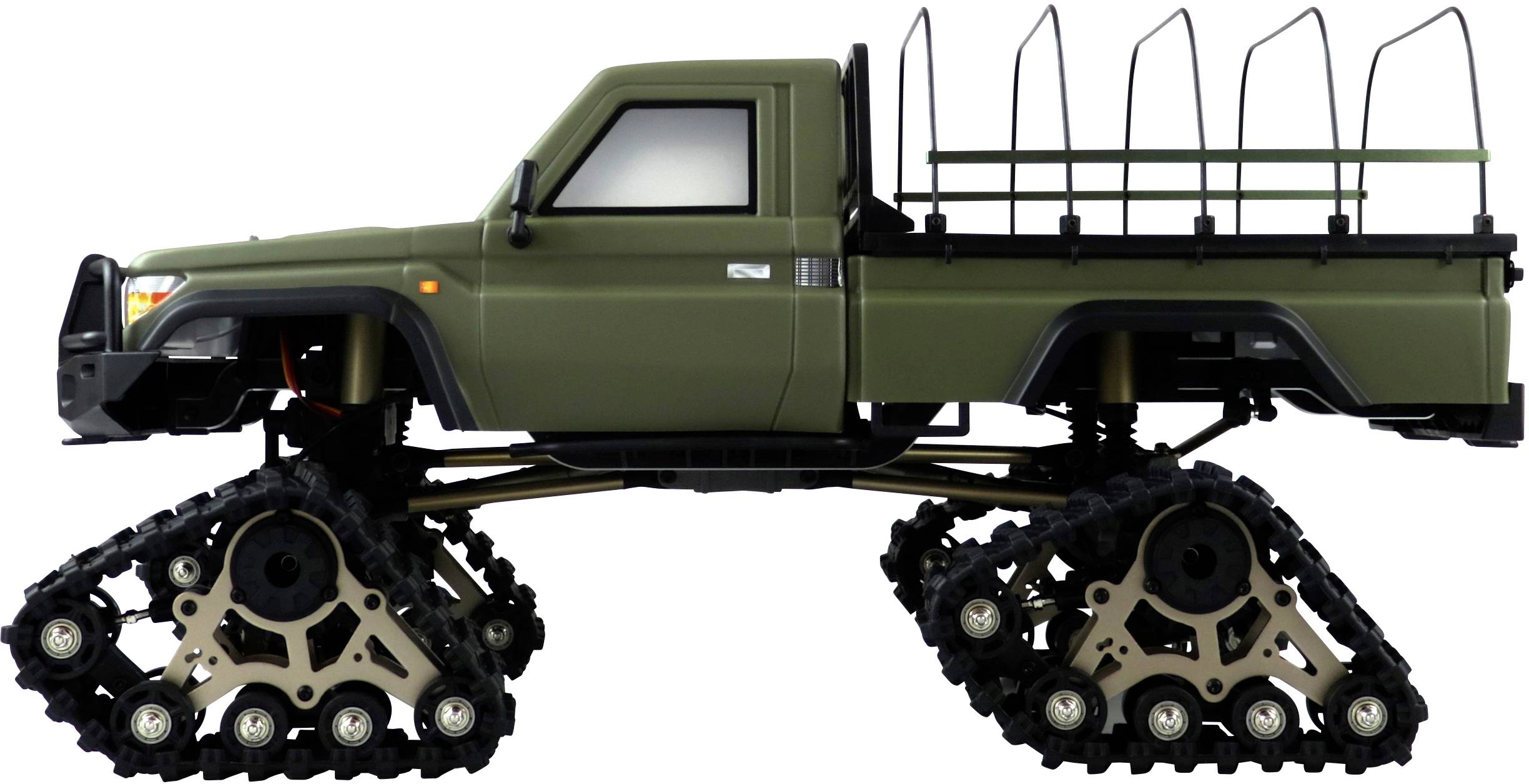 Amewi AMXRock RCX10PTS Scale Crawler Pick-Up mattgrün 1:10, RTR Brushed 1:10 RC Modellauto Elektro Crawler RtR 2,4GHz